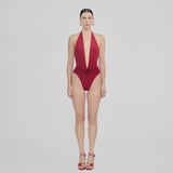 Traje de baño carmesi Cipres Maygel Coronel