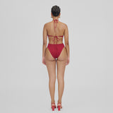 Traje de baño de dos piezas Quero Maygel Coronel Carmesi