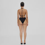 Traje de baño de dos piezas Malanga Negro Maygel Coronel posterior