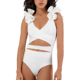 NEBULA OFF WHITE NEBULA - Traje de Baño de Una Pieza Elegante Dama